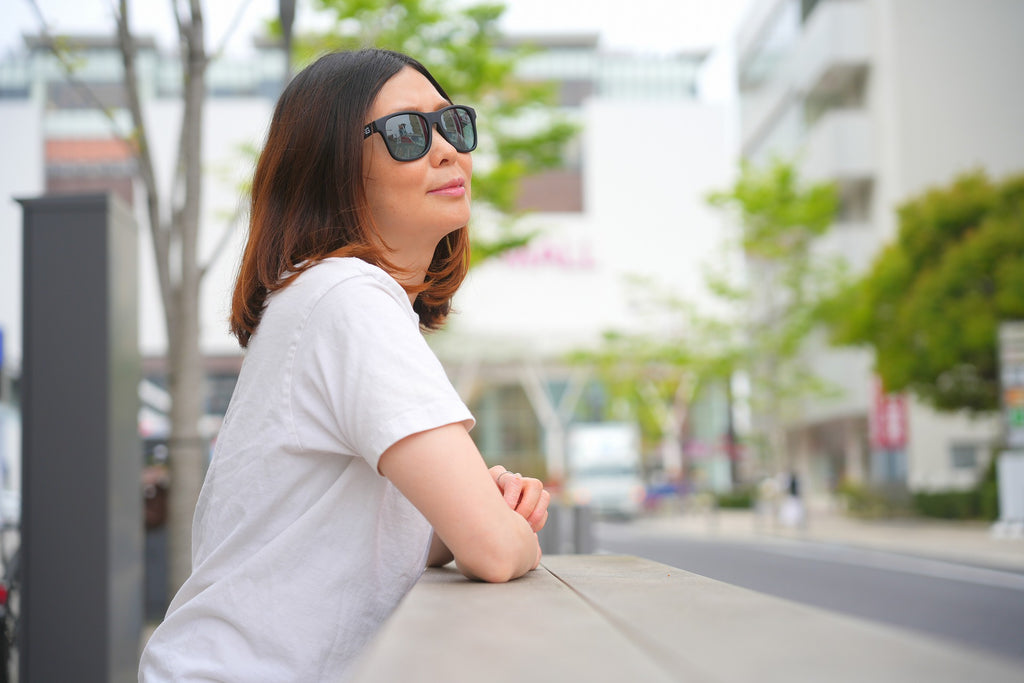 LOCO Black soft x Navy blue PREMIUM LENS (semi-permanent anti-fog treatment/polarized lens/blue light cut/hard coat included) [vidg00430-lnb]