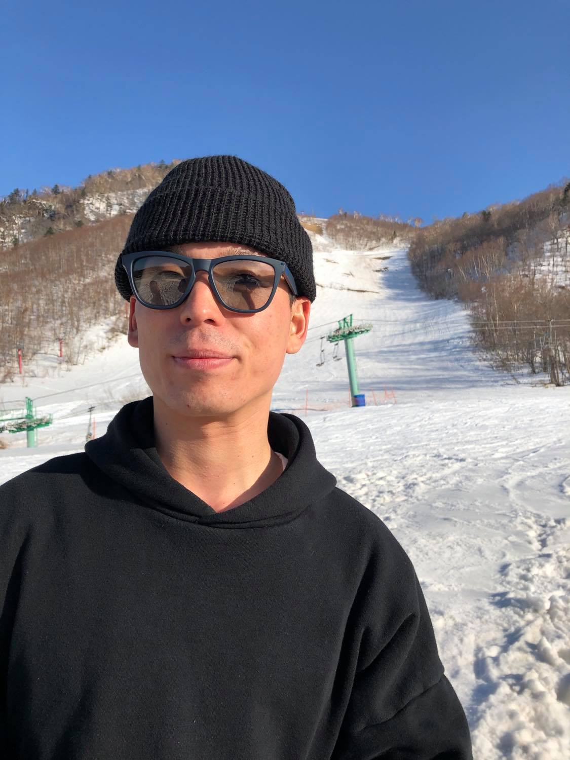 [Tried on product] ORIGINAL NAVY Matte x Gray Polarized (polarized lenses) (Yuya Akada design model) [vidg00414]