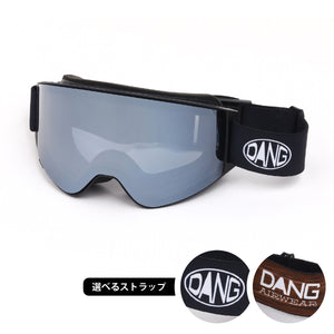 画像をギャラリービューアに読み込む, 【11/30新入荷】DANG SNOW ON LOCK JP Matte Blackx Polarized Black Silver Mirror  (偏光レンズ) ｜選べるストラップ【vidgg26OL002】
