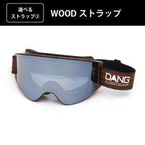 画像をギャラリービューアに読み込む, 【11/30新入荷】DANG SNOW ON LOCK JP Matte Woodx Polarized Black Silver Mirror(偏光レンズ) ｜選べるストラップ【vidgg26OL004】
