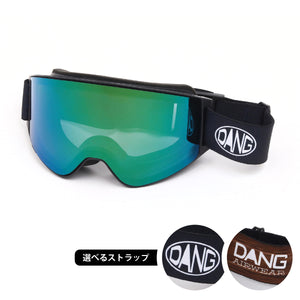 画像をギャラリービューアに読み込む, 【11/30新入荷】DANG SNOW ON LOCK JP Matte Blackx Polarized Green Mirror(偏光レンズ) ｜選べるストラップ【vidgg26OL006】
