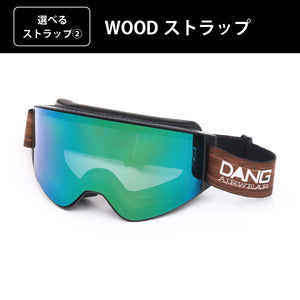 画像をギャラリービューアに読み込む, 【11/30新入荷】DANG SNOW ON LOCK JP Matte Blackx Polarized Green Mirror(偏光レンズ) ｜選べるストラップ【vidgg26OL006】
